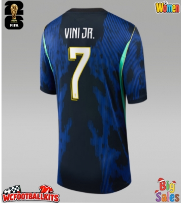 Brazil Vinicius Junior #7 Replica Away Stadium Shirt for Women World Cup 2026 Short Sleeve